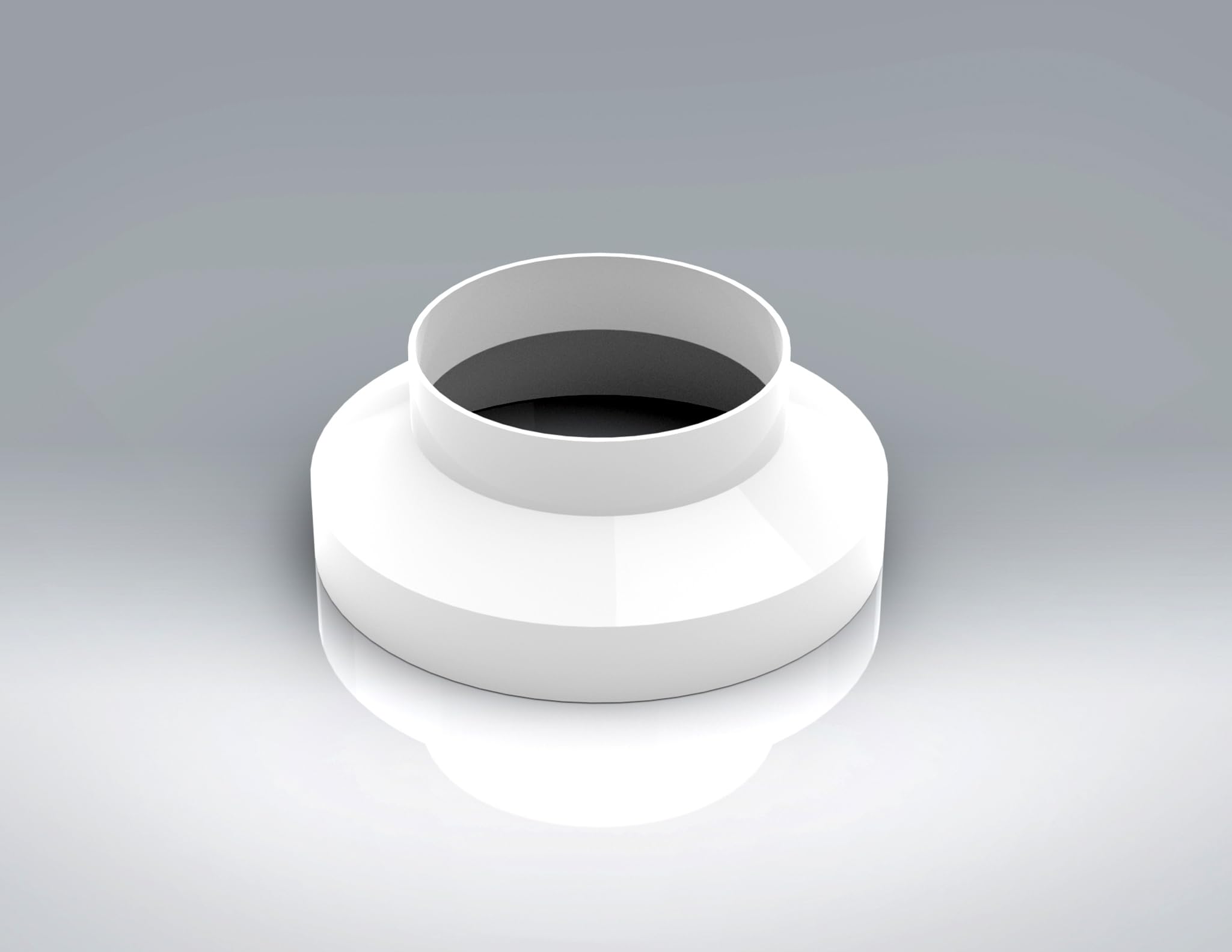 Round Ducting Reducer 150mm to 100mm - 6 to 4 inch Duct Pipe Reduction Coupler for Extractor Fans, Cooker Hood Tumble Dryer Ventilation