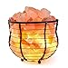 HemingWeigh Himalayan Salt Chip Lamp in Metal Basket Bowl 8x7.15” Electric Wire and Bulb Included
