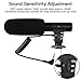 SAMTIAN Video Microphone, Camera Microphone for DSLR Interview Shotgun with Windscreen VideoMic for Sony Canon Nikon Panasonic (3.5mm Interface)