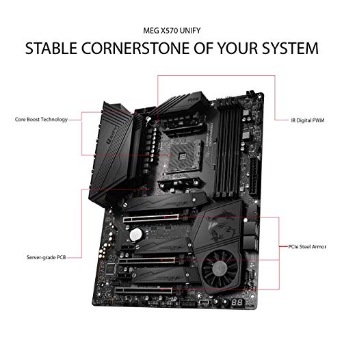 MSI-MEG-X570-UNIFY-Placa-base-AM4-3-x-PCI-E-40-x16-4-DIMMs-DDR4-4600-3-x-Lightning-Gen4-M2-4-x-SATA-6-Gbs