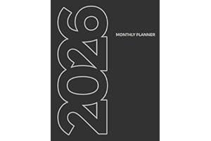 Monthly Calendar 2026: English - Noir