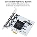QNINE 4 Ports PCIe USB 3.0 Card for Mac Pro, Included a USB Bluetooth 4.0 Adapter and a Graphics Card Power Supply Cable for iMac