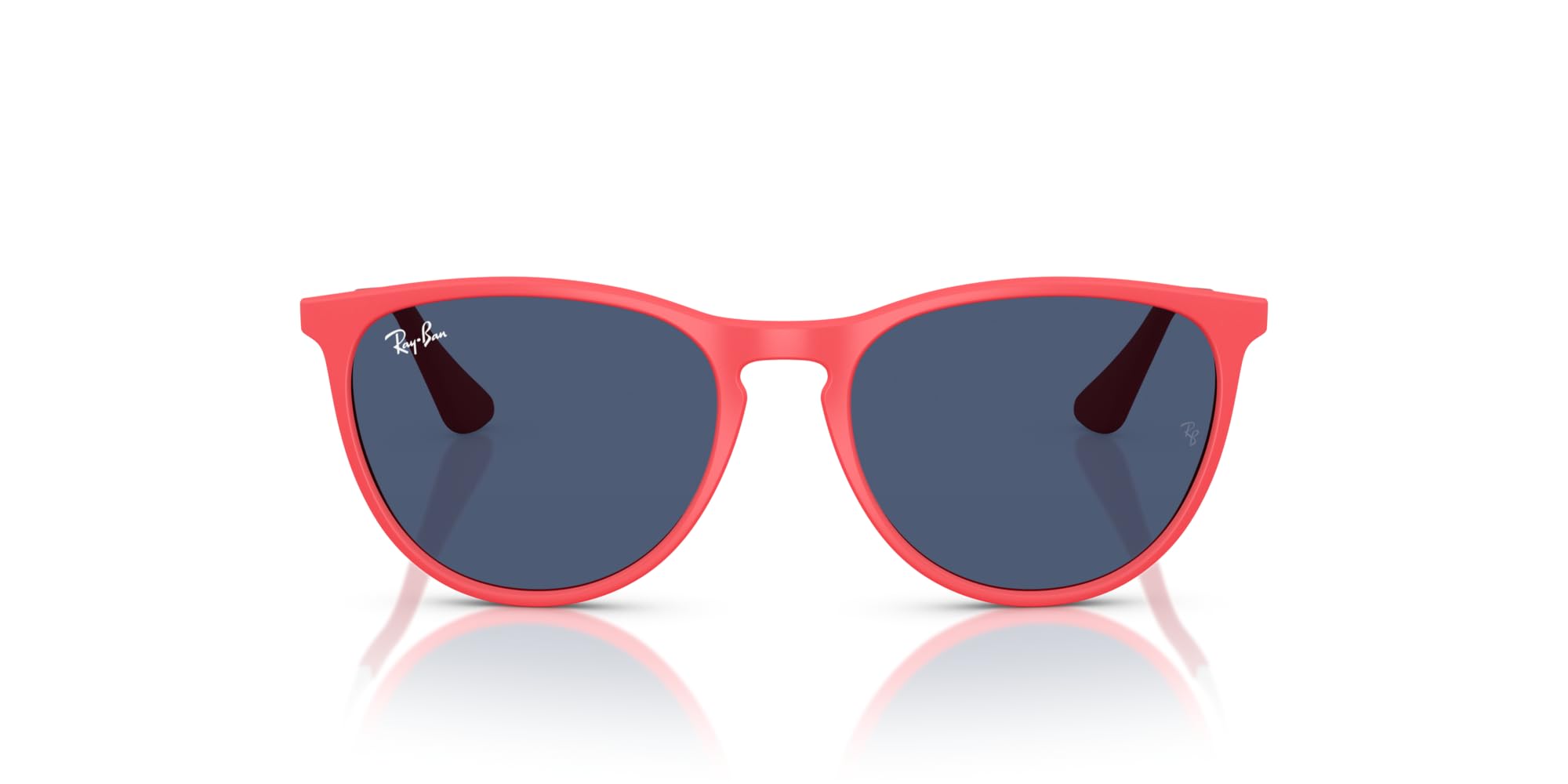 Ray-Ban RJ9060S Erika Round Sunglasses, Rubber Coral/Dark Blue, 50 mm