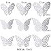 72 Pieces 3D Butterfly Wall Decals Sticker Wall Decal Decor Art Decorative Sticker 3 Sizes for Room Home Nursery Classroom Offices Kids Girl Boy Bedroom Bathroom Living Room Decor (Silver)