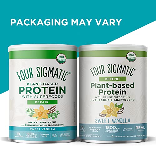 Organic PlantBased Protein Powder by Four Sigmatic Sweet Vanilla