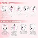 Sonic Silicone Facial Cleansing Brush, Waterproof Rechargeable Skin Cleanser Anti-Aging Face Massager Deep Cleansing Remove Blackhead and Skin Care for All Skin Types, 7 Speed Vibration