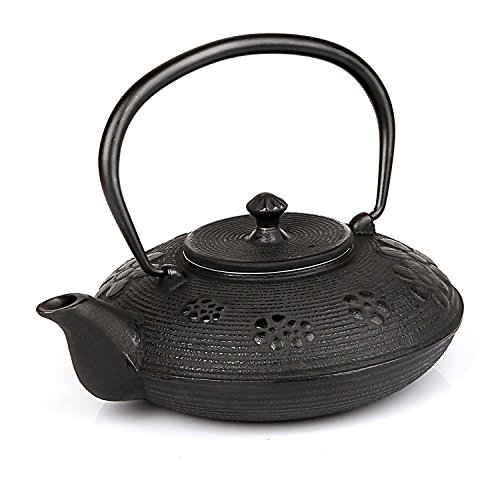 Click Here to See More Images Japanese Cast Iron Tea Pot Black (40 oz 1200MH)