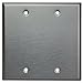 ENERLITES Blank Device Stainless Steel Wall Plate, Metal Corrosive Resistant Cover for Unused Outlets Light Switches Holes, Size 2-Gang 4.50