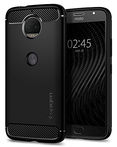 Spigen Rugged Armor Designed for Motorola Moto G5S Plus Case (2017) - Black (Moto G5s Plus Best Case)