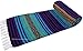 El Paso Designs Peyote Hippie Blanket - Classic Mexican Style Falsa Stripe Pattern in Vivid Colors. Throw, Bed, Tapestry, or Yoga Blanket. Hand Woven Acrylic, 57