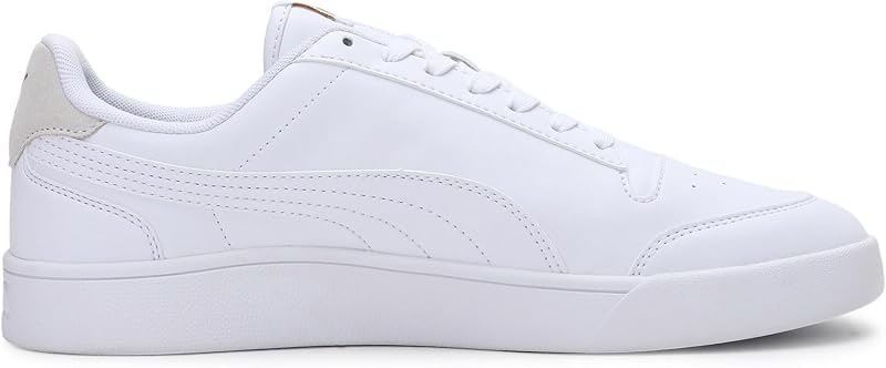 Unisex Puma Shuffle Sneaker, Puma White-Puma White-Puma Team Gold, 38 EU