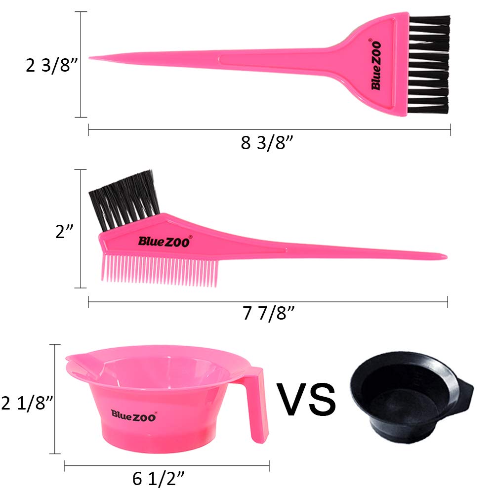 Hair Dye Coloring Kit, Includes Hair Tinting Bowl, Dye Brushes, Sharp Tail Comb, For Hair Coloring, DIY Beauty Salon Tools Set of 3 : Beauty