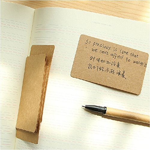 image for esowemsn 100 Pcs 8.7cm x 5.2cm DIY Brown Double-sided Blank Kraft Pape