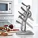 a2zchef Premium 5-Piece Stabbing Man Everyday Use Novelty Stainless Steel Knife Block Set with Unique Holder (Silver)