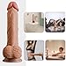 Realistic Dildos Dildo with Strong Suction Cup 8.27inch Lifelike Silicone Dong, Flexible Cock with Curved Shaft and Balls for Vaginal G-spot and Anal Play, Sex Toy for Women Couples