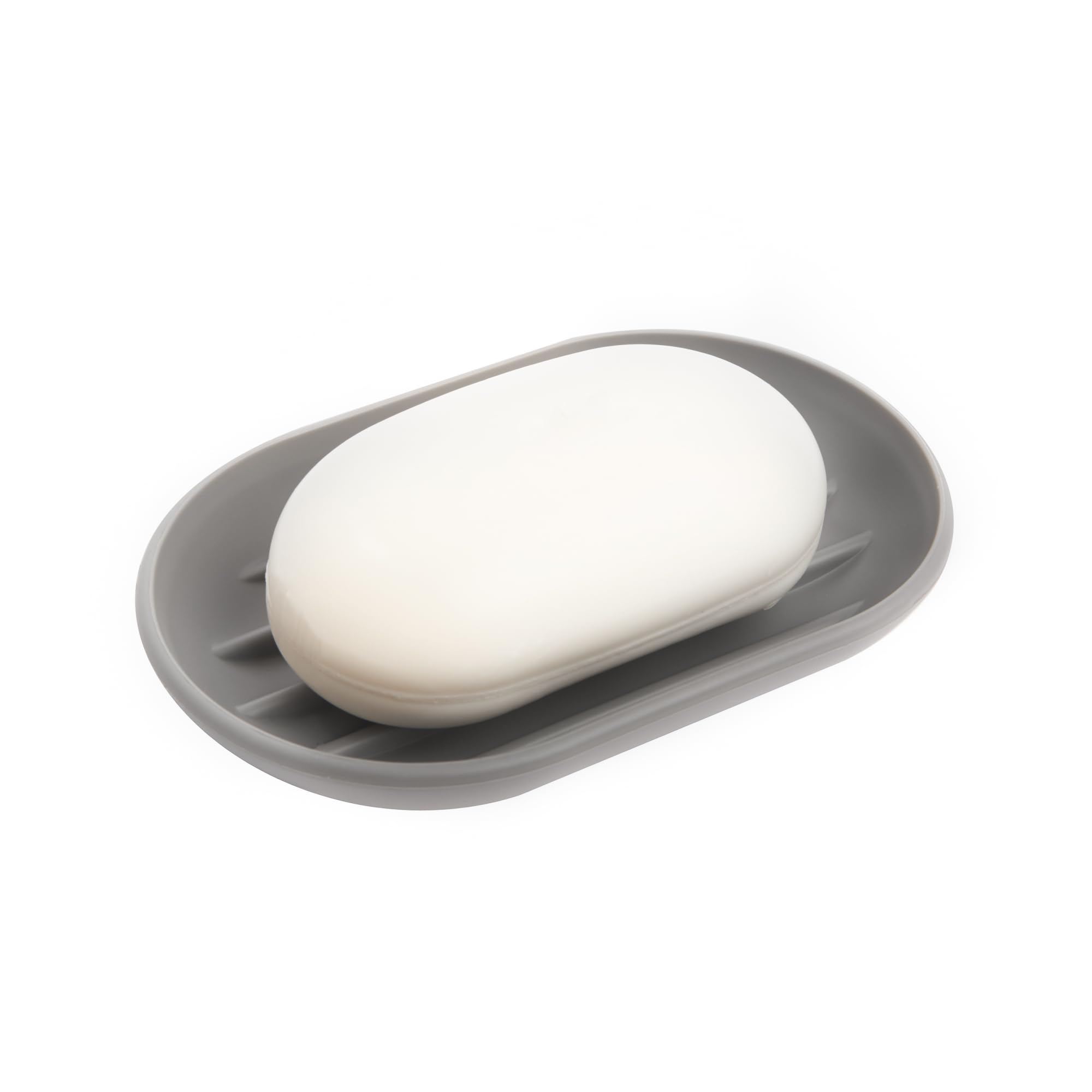 Umbra Touch Soap Dish For Bathroom - Modern Oval Shape For Sink - Durable and Easy To Clean, Grey — image 1