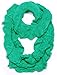 Peach Couture Trendy and Chic Ruffle Edge Thick Knitted Circle Infinity Loop Scarf