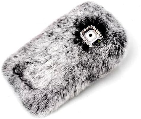 For Sumsung Galaxy S8 Case, For Samsung Galaxy S8 Fur Case, MobilePick New Girly Fashion Women Handmade Soft Fluffy Fur Case with Crystal Decoration for Samsung Galaxy S8 (2017 realease） - Gray