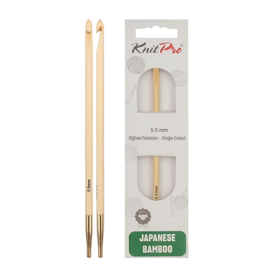 KnitPro Bamboo Afghan/Tunisian Crochet Hook | 5.00mm