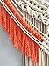 Youngeast 100% Handmade Boho Macrame Wall Hanging Home Décor,19.5 x 27.5 Inches Beige&Orange