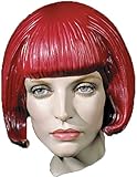 UHC Beebop Rubber Bob Cut Bangs Latex Wig Halloween Costume Accessory