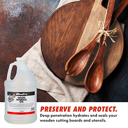 UltraPro Food Grade Mineral Oil, 1 Gallon (128oz), for Lubricating and