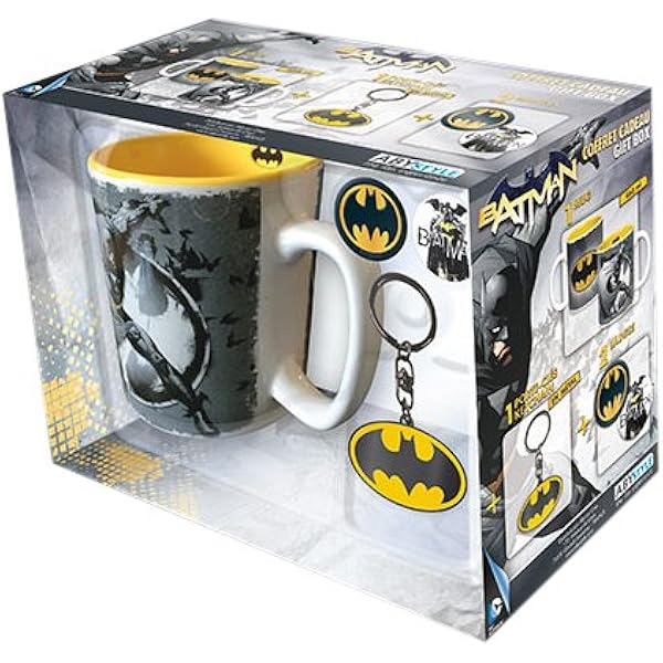 ABYstyle - DC COMICS - Caja de regalo - taza + llavero + Batman pins: Amazon.es: Hogar
