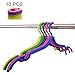 XREXS 10pcs Portable Travel Hangers Foldable Plastic Travel Suit Coat Clothes Hangers w Anti-Slip Grooves (10pcs Assorted Colors)