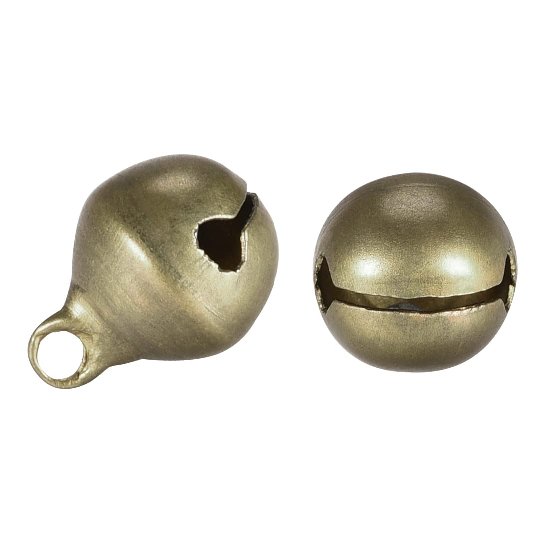 sourcing map DIY Small Bells, 0.4 Inch 100pcs, Craft Copper Bells Bulk DIY Bells for Christmas Festival Decoration Party Home, Bronze