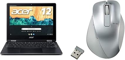 Amazon Chromebook クロームブック Acer ノートパソコン 12 0型 英字キーボード Spin512 R851tn A14n E グーグル Google マウス ワイヤレス Mサイズ 5ボタン 戻る 進むボタン搭載 付 日本エイサー ノートパソコン 通販