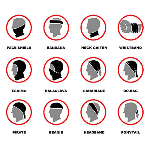 Halloween Bandana Face Mask Festival Mask Gaiter Mask Hip Hop Face Mask Motorcycle Dust Mask (Skull-A1)