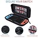 Supgear Case for Nintendo Switch Lite, Protective Hard Shell Travel Carrying Case Pouch for Nintendo Switch Lite Console & Accessories with 10 Game Cartridges(Black)thumb 3