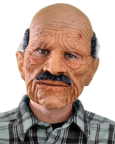 Zagone bad geezer mask, old balding man, mustache, supe…