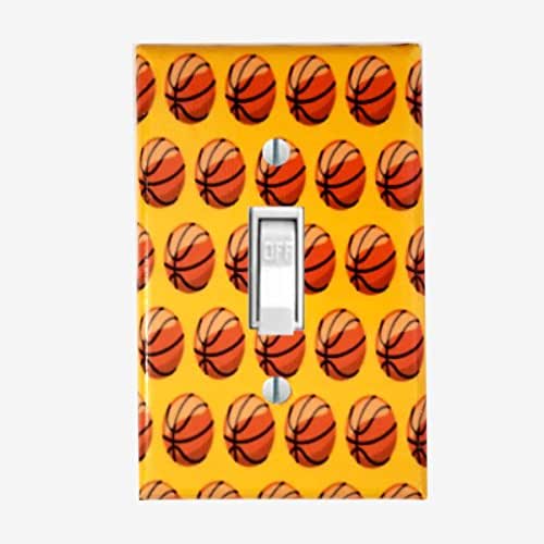 Basketball light switch cover Sports room decor Handmade