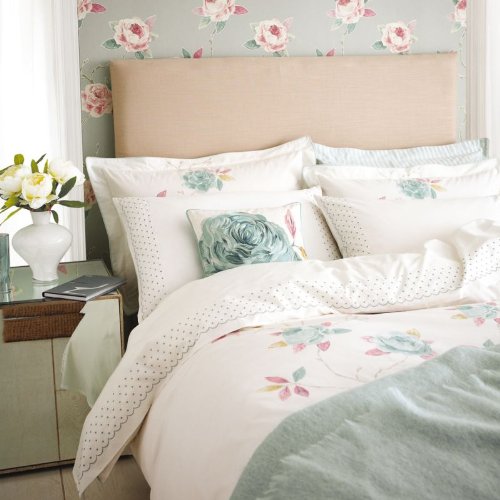 Sanderson Bedding, Ottoline Oxford Pillowcase, Aqua Amazon.co.uk