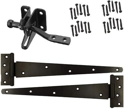 Merriway BH07087 Heavy Duty Wooden Garden Gate Hanging Kit 2 x 300mm Tee Hinges