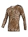 Allegra K Mens V Neck Long Sleeve T Shirts Leopard Print Slim Fit Top