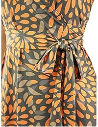 PattyBoutik Vestido para mujer con estampado imitación piel, con mangas