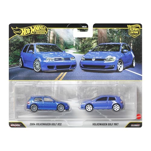 Hot Wheels Car Culture Pack 2 Coches Volkswagen Golf R32 y Mk7