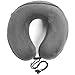 TRAVELREST Travel Essential Neck Pillow - Memory Foam, Washable Micro-Fiber Cover, Soft and Comfortable Head Support for Long Flights, Compact, Attaches to Luggage, Airplanes, Cars, Bus - (Grey, Curl)