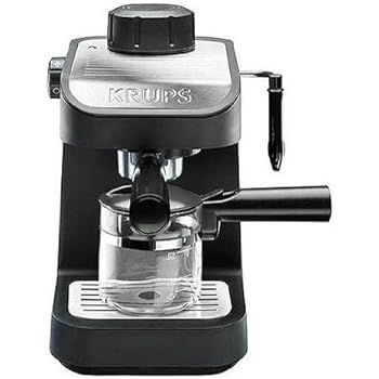Krups Xp1020 Steam Espresso Machine With Glass Carafe 4 Cup Black