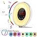 Sunrise Alarm Clock, Boscheng Wake Up Light Sunrise Simulator Daylight Alarm Clock for Heavy Sleepers, with 6 Nature Sounds, FM Radio, Brightness Adjustable, Touch Control and Snooze Function