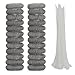 24 Pieces Lint Traps Washing Machine Stainless Steel Lint Snare Traps Mesh Filter with 24 Pcs Nylon Cable Ties, Rustproof Lint Catcher Laundry Mesh Washer Hose Filter Snare Net