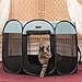Pet Playpen for Indoor Cats and Small Dogs - 23” Tall x 30” Wide - Claw-Proof Mesh, Thick Zippered Foldable Pet Playpen - Travel Cat Kennel/Cat Crate with 10 Second Setup - Animal Playpen (Slate Gray)