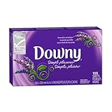 Downy Simple Pleasures Lavender Serenity Fabric Softener Sheets 105 Count (Pack of 3)