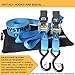 Tie Down Straps Ratchet Straps - Extreme 733lb Load Cap - 2200lb Break Strength. Davstrom Pro-Pack 2 x 15ft + Soft Loops + Bonus Tool Bag. Heavy Duty for Motorbike Kayak Camping Moving. Great Gift