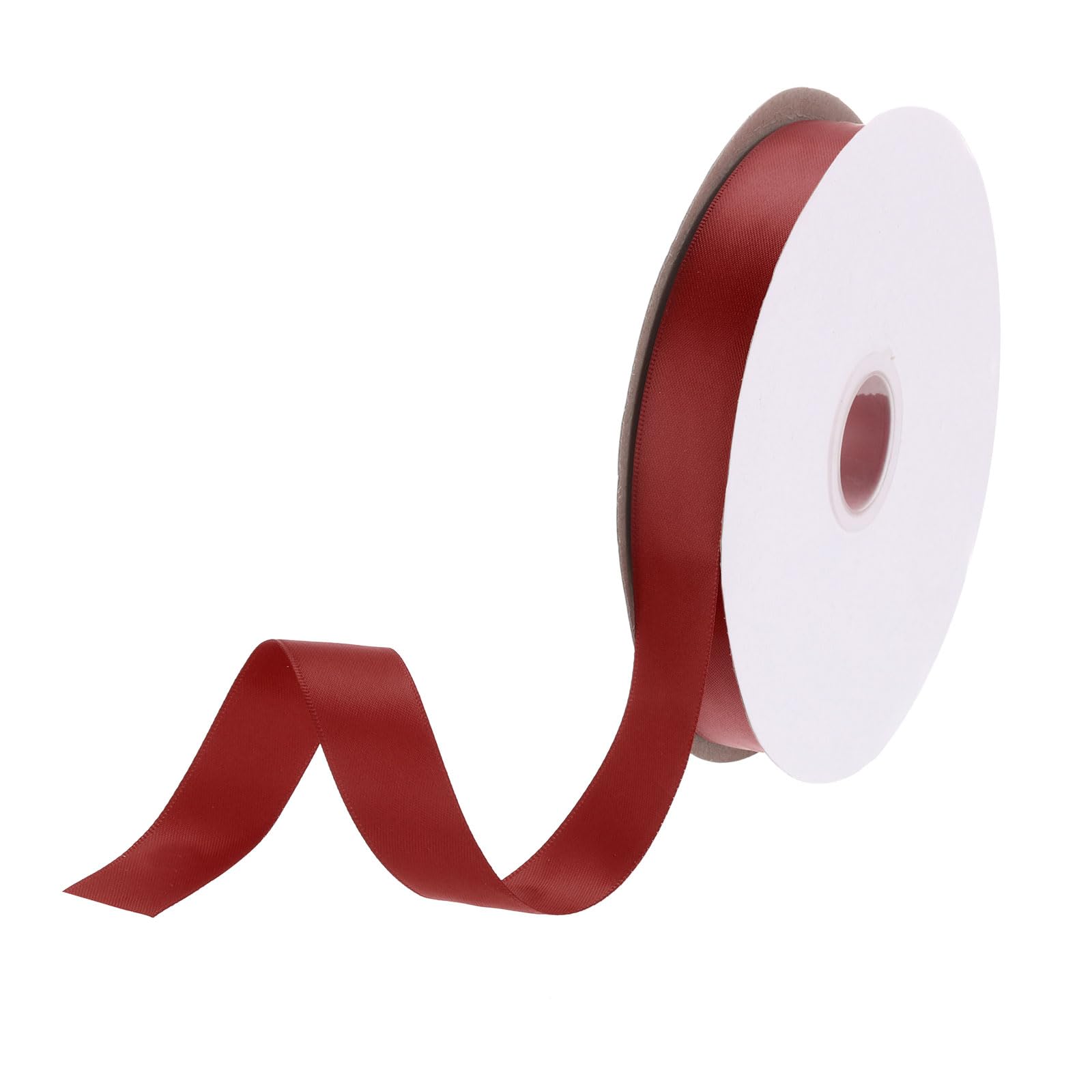 DMiotech 20mm Satin Ribbon 46m/150ft Thin Double Face Fabric Grosgrain Ribbon for Gift Wrapping Floral Hair Flower Bouquet, Burgundy Red