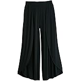 Women's Wide Leg Pants with Overlap Detail - UPF 50+ Sun Protection - Lynsu