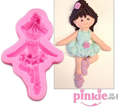 Pinkie Tm Ballet girl Shaped silicone Soap Mold,Resin Clay C