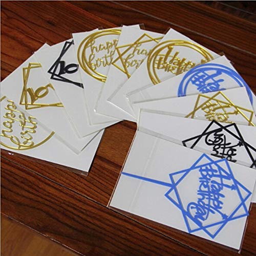 Cake Decorating Supplies - Acrylic Letter Gold Silver Cake Flag Glitter Happy Per Decoration Party Wedding - Stand Patrol Molds Star Brush Kit-baking Pearl Rheme Edible Beginners Pans Tra